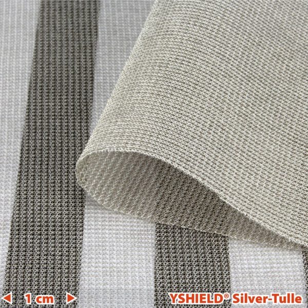 YSHIELD® SILVER-TULLE | Abschirmstoff | Breite 130 cm | 1 Meter