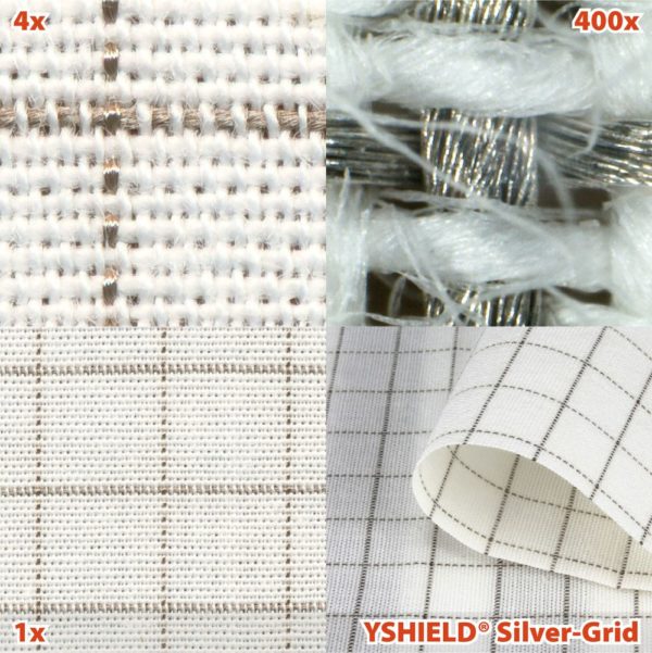 YSHIELD® SILVER-GRID | Abschirmstoff | Breite 150 cm | 1 Meter – Bild 2